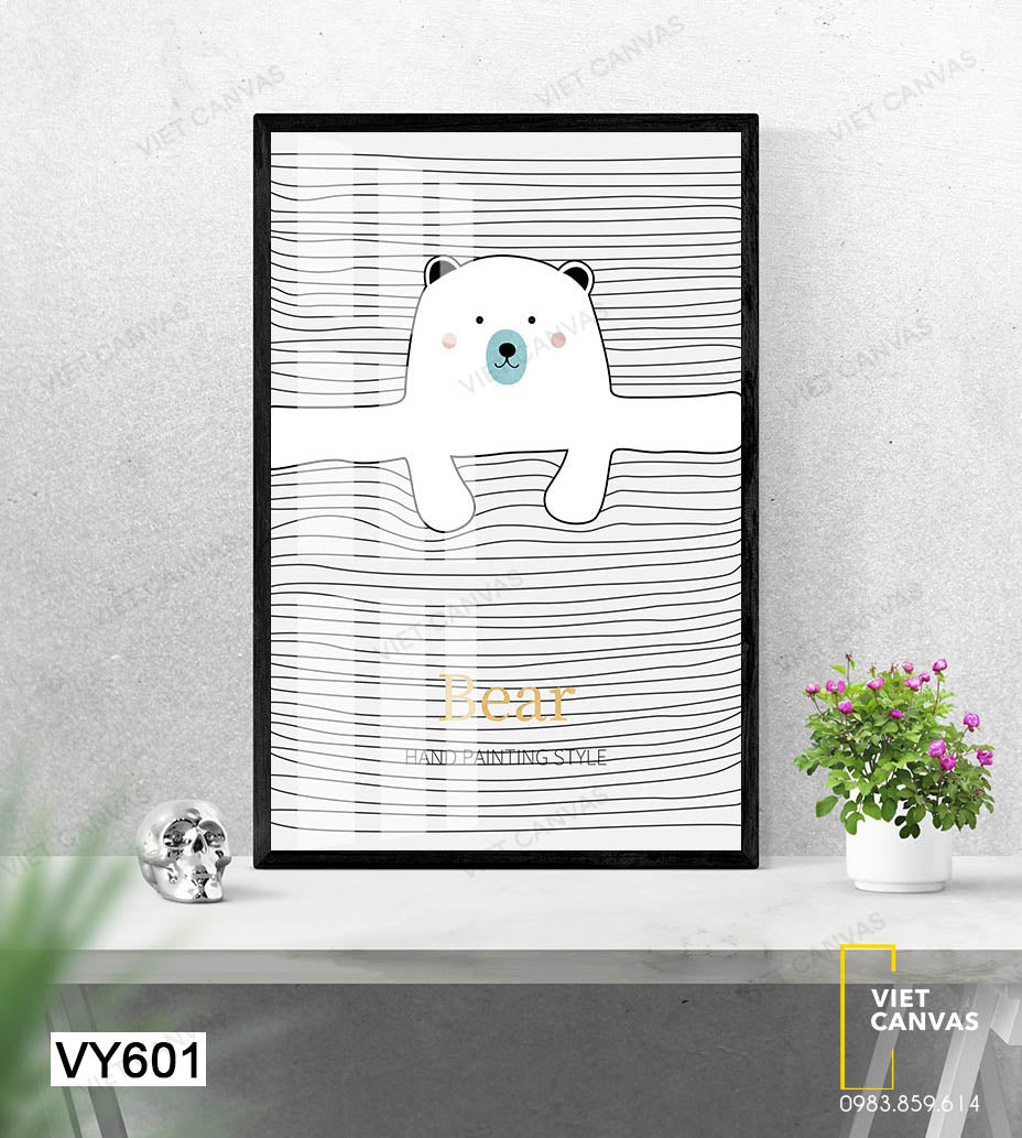 Tranh Chú Gấu Dễ Thương - VY601