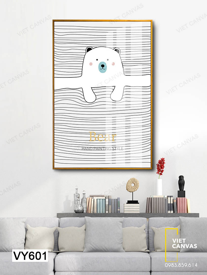 Tranh Chú Gấu Dễ Thương - VY601