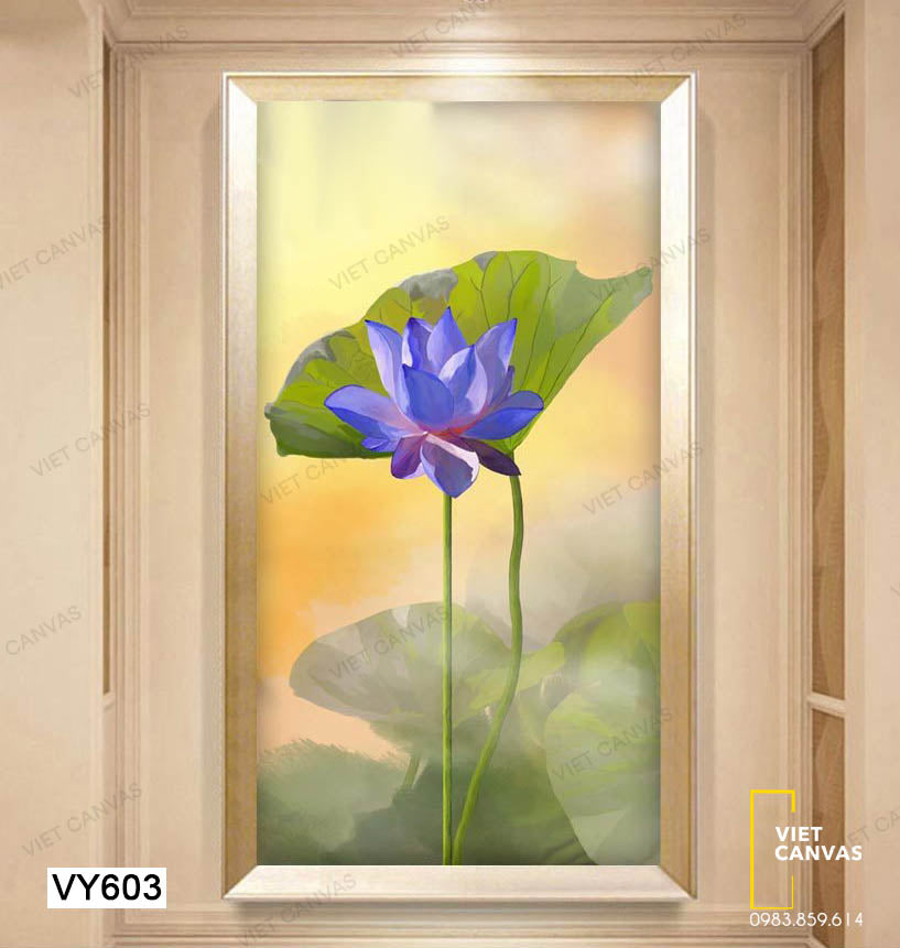 Tranh Bông Hoa Súng Xanh - VY603