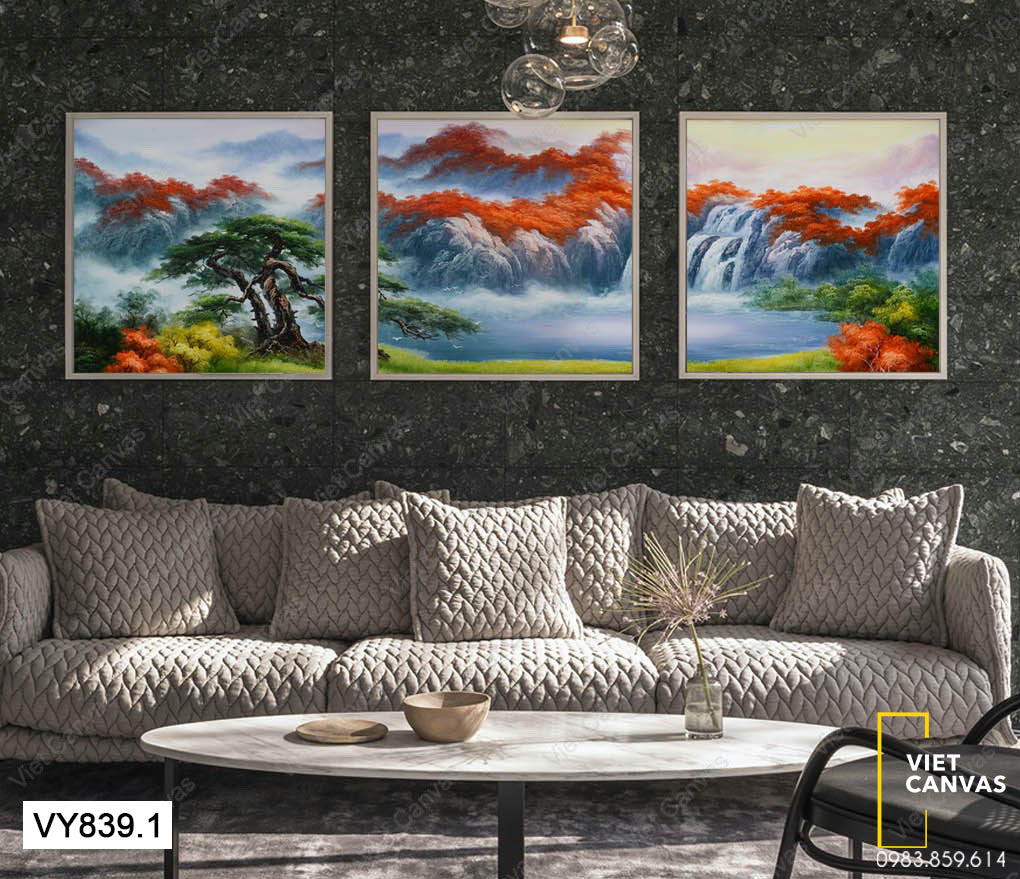 Bộ 3 Tranh Cảnh Núi Non Hùng Vĩ - VY839.1