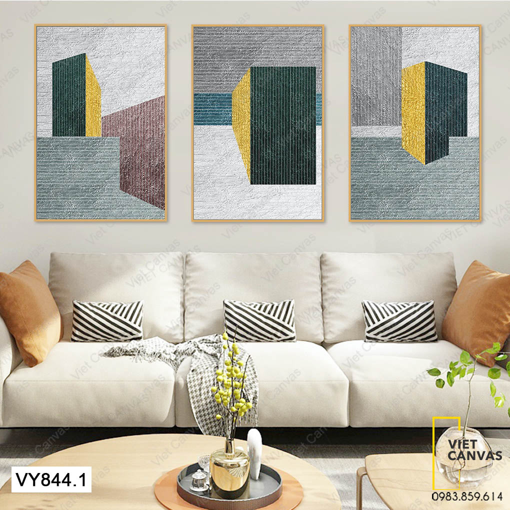 Bộ 3 Tranh Khối Hình Ảo Giác - VY844.1