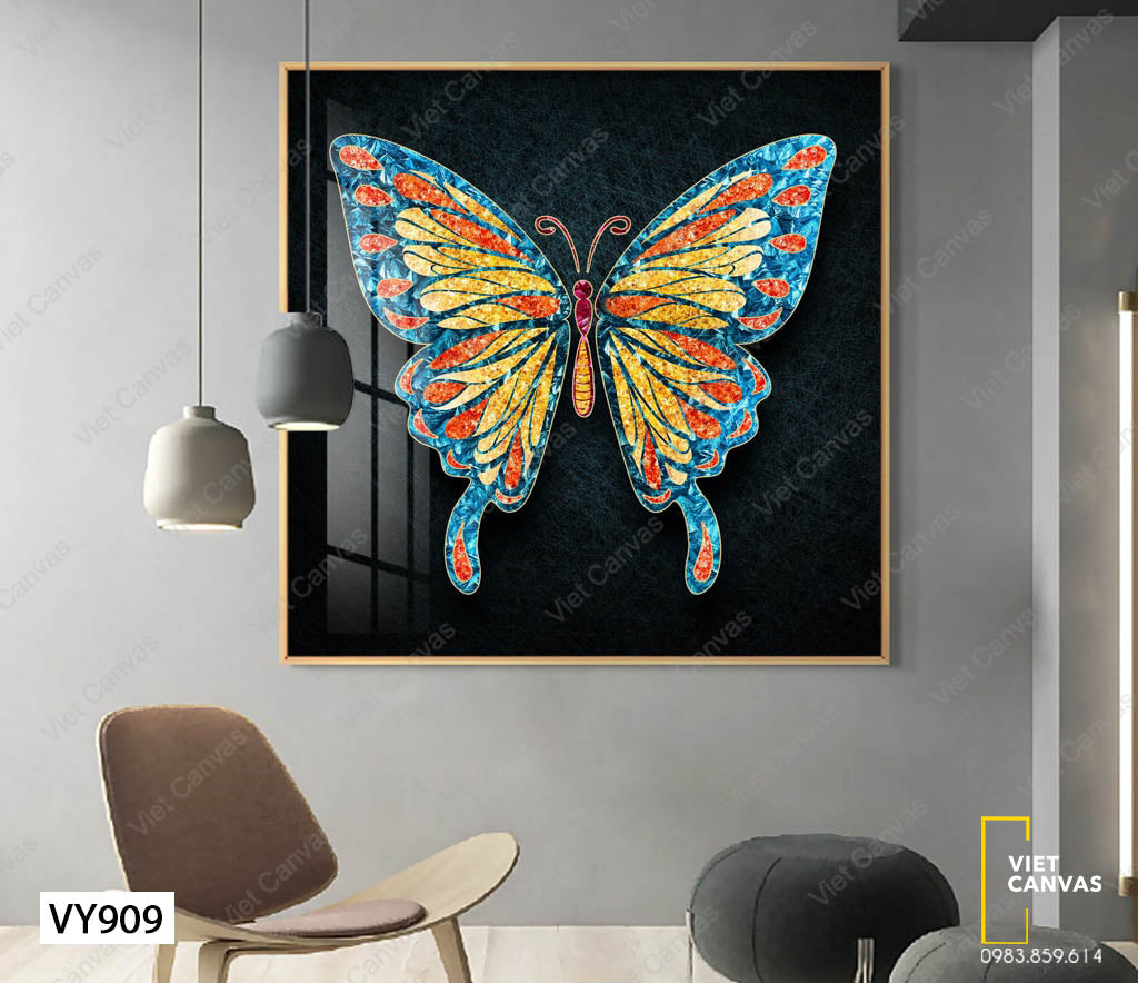 Tranh Con Bướm Màu Sắc Sặc Sỡ - VY909