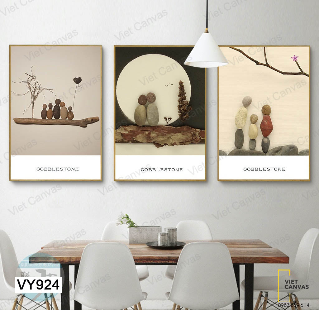 Bộ 3 Tranh Những Viên Đá Tạo Hình - VY924