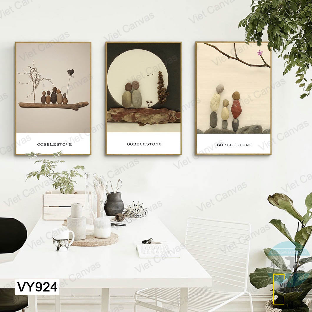 Bộ 3 Tranh Những Viên Đá Tạo Hình - VY924