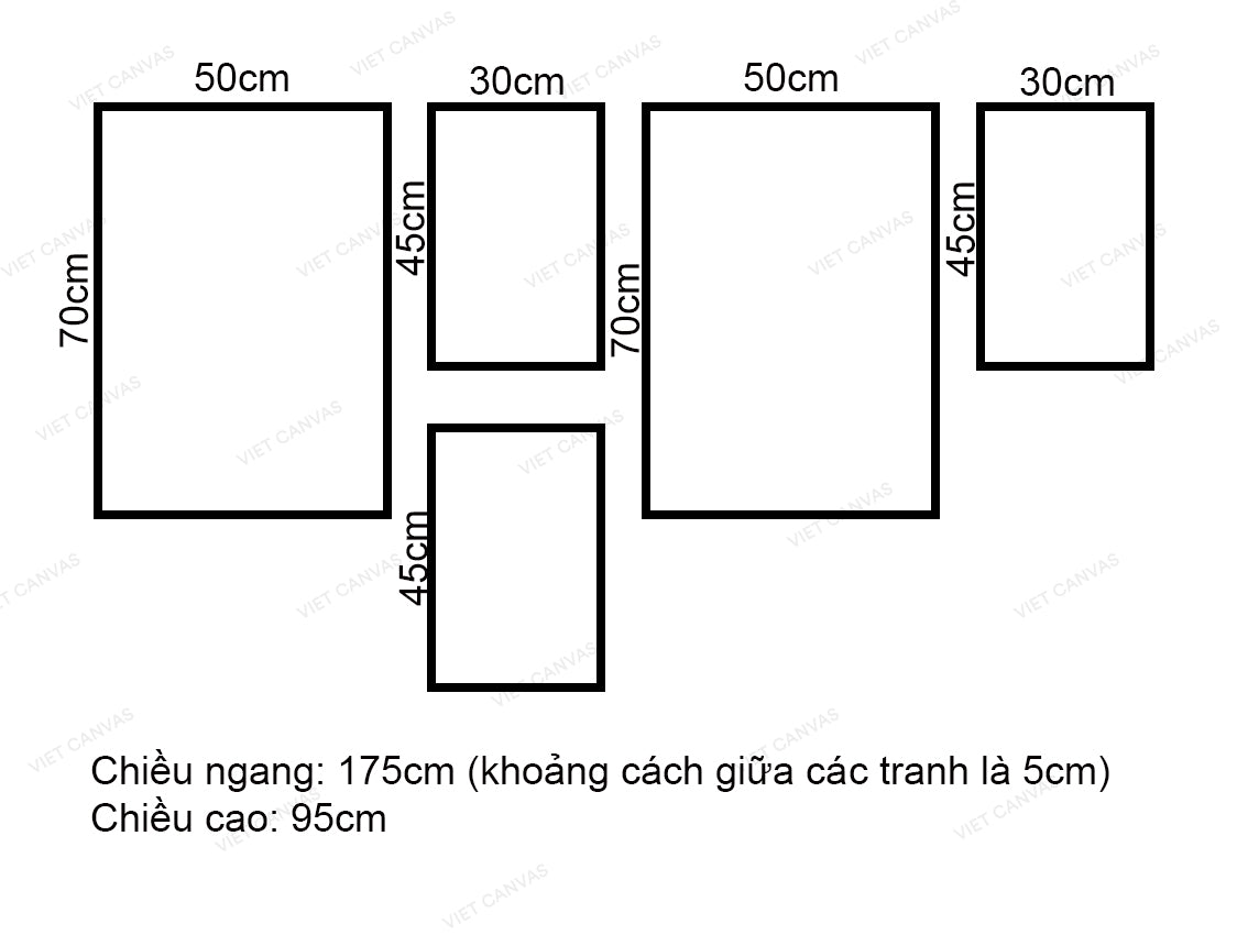 Bộ 5 Tranh Khu Phố, Xương Rồng, Xe Lam, Lá Cây Và Quotes - VZ028.1