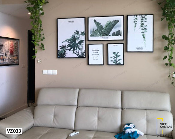 Bộ 5 Tranh Lá Cây Tươi Mát - VZ033