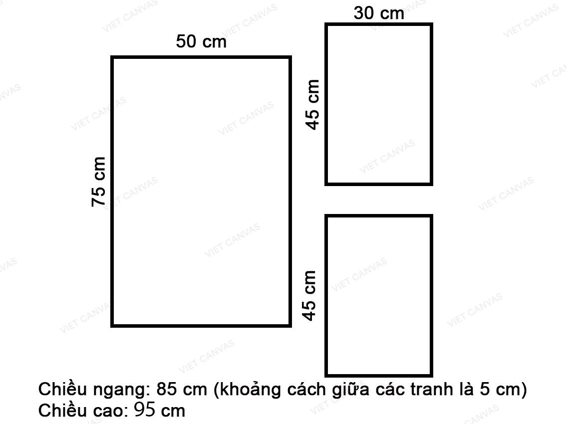 Bộ 3 Tranh Vân Gỗ, Mèo Và Trái Dứa - VZ038.3