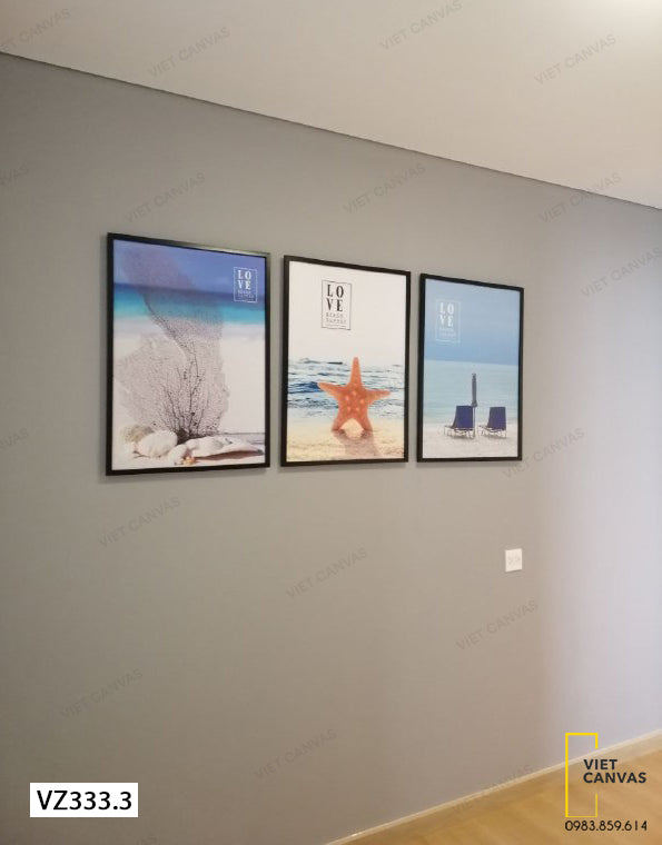 Bộ 3 Tranh Biển Xanh - VZ333.3