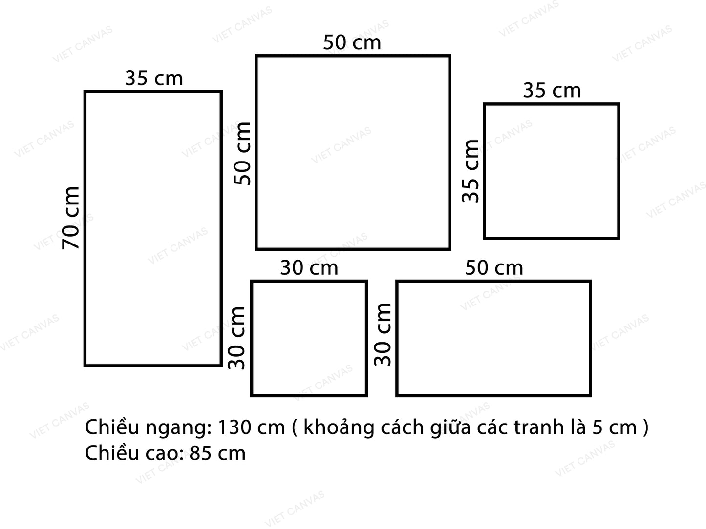 Bộ 5 Tranh Hoa Lá Mùa Xuân - VZ630.1