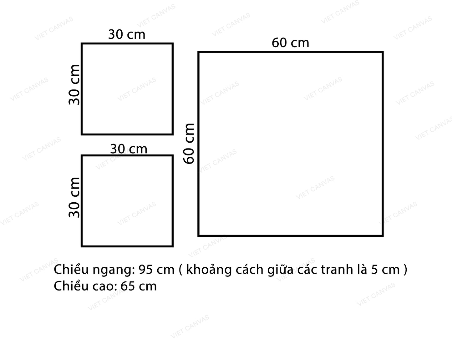 Bộ 3 Tranh Sắc Hoa Rực Rỡ - VZ630.2