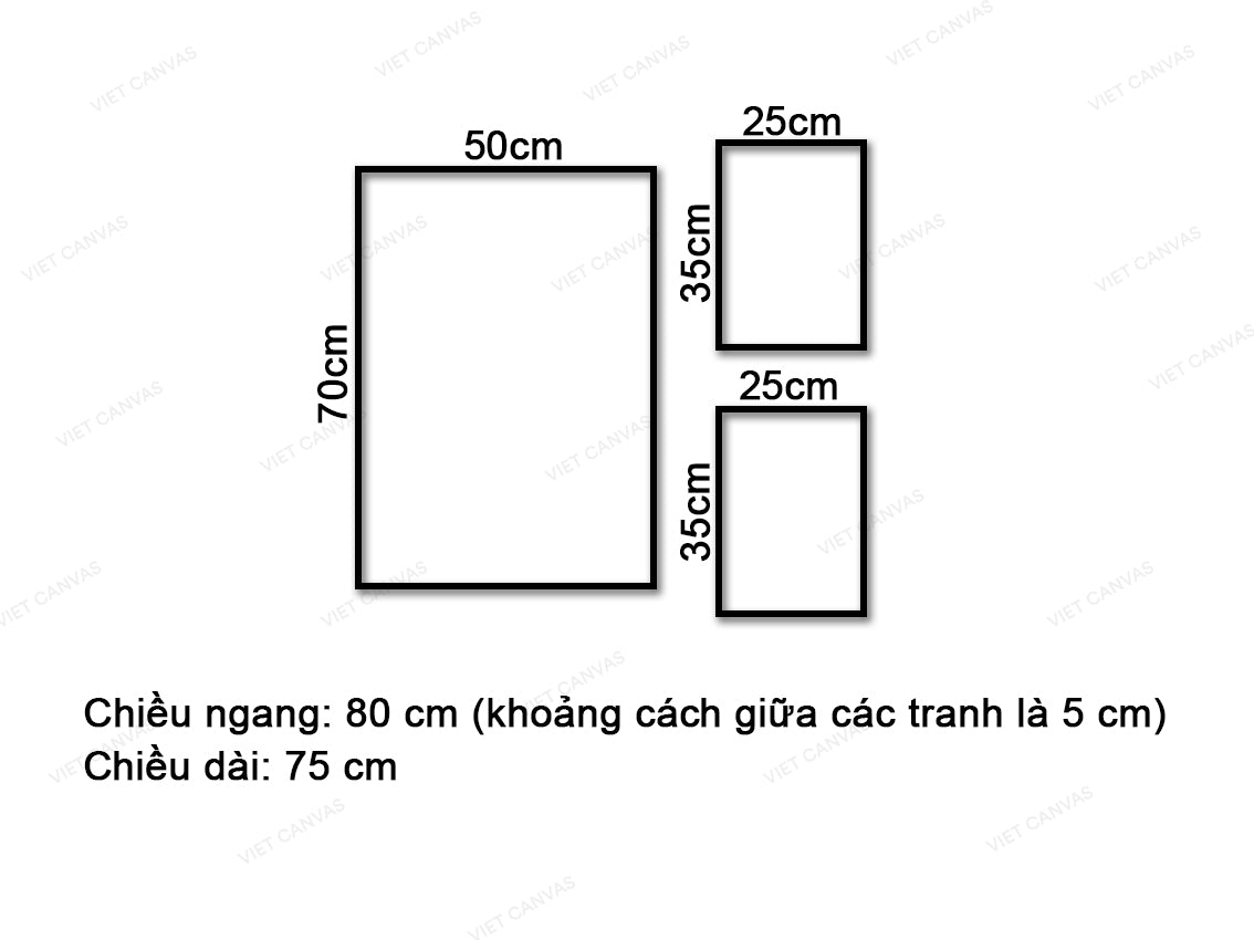 Bộ 3 Tranh Thuyền Buồm Và Biển - VV928.3