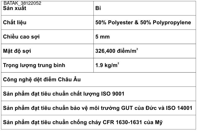 Thảm Sợi Ngắn - BATAK_38122052
