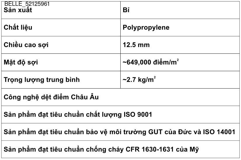 Thảm Sợi Ngắn - BELLE_52125961