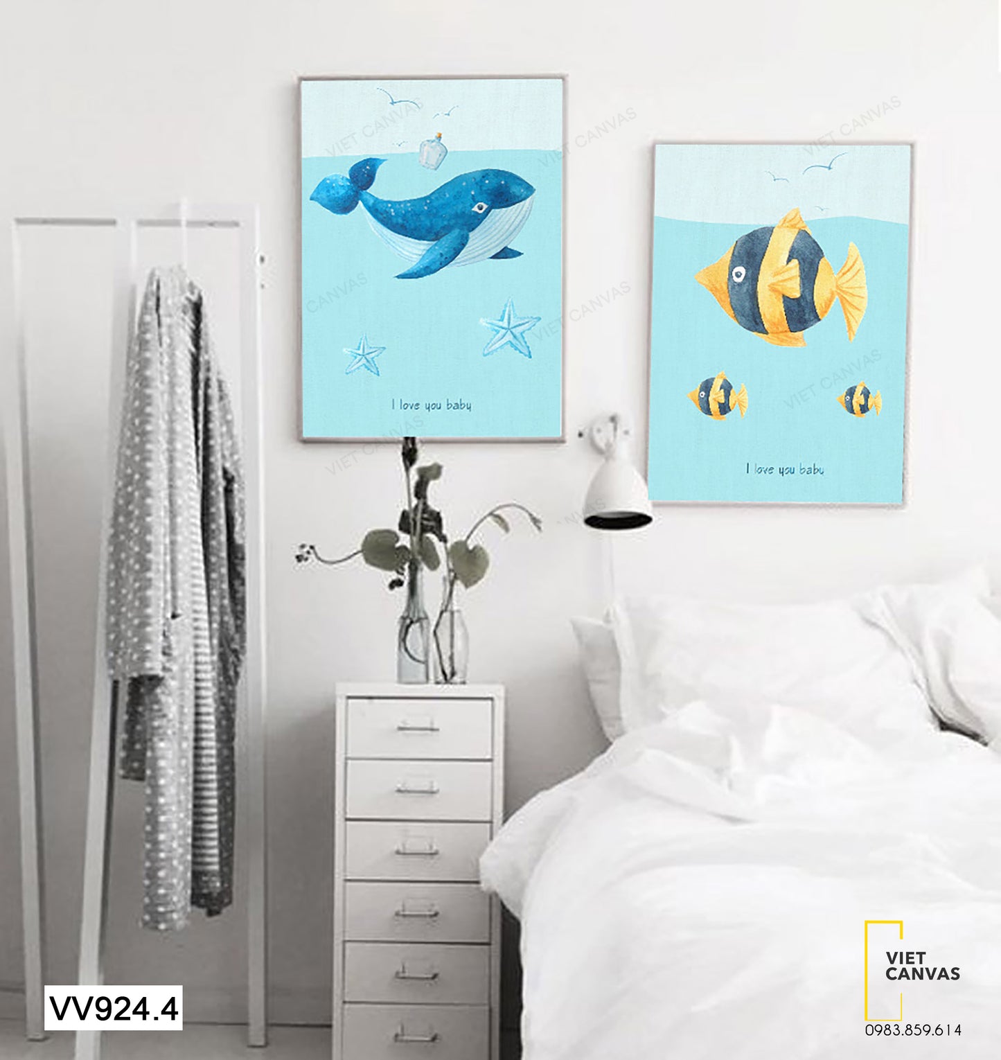 Bộ 2 Tranh Động Vật Biển - VV924.4