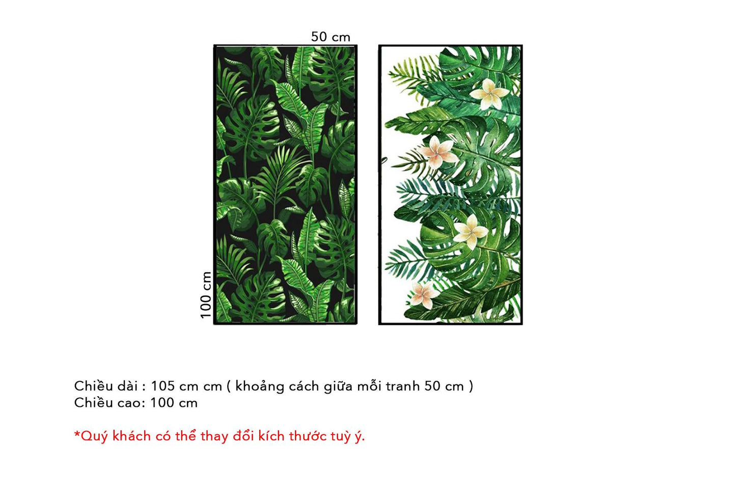 Bộ 2 Tranh Lá Cây Mát Mẻ - HD144