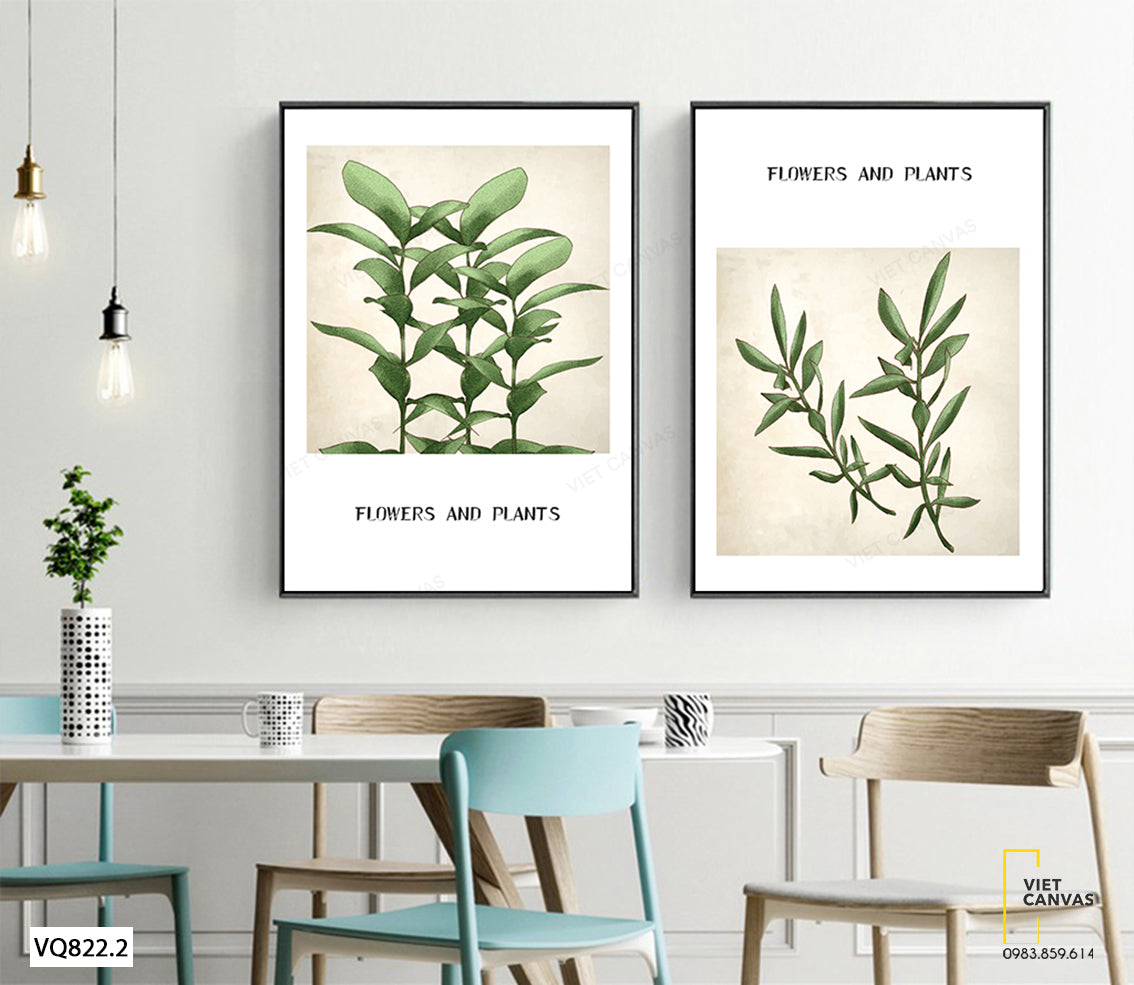 Bộ 2 Tranh Những Nhành Lá - VQ822.2