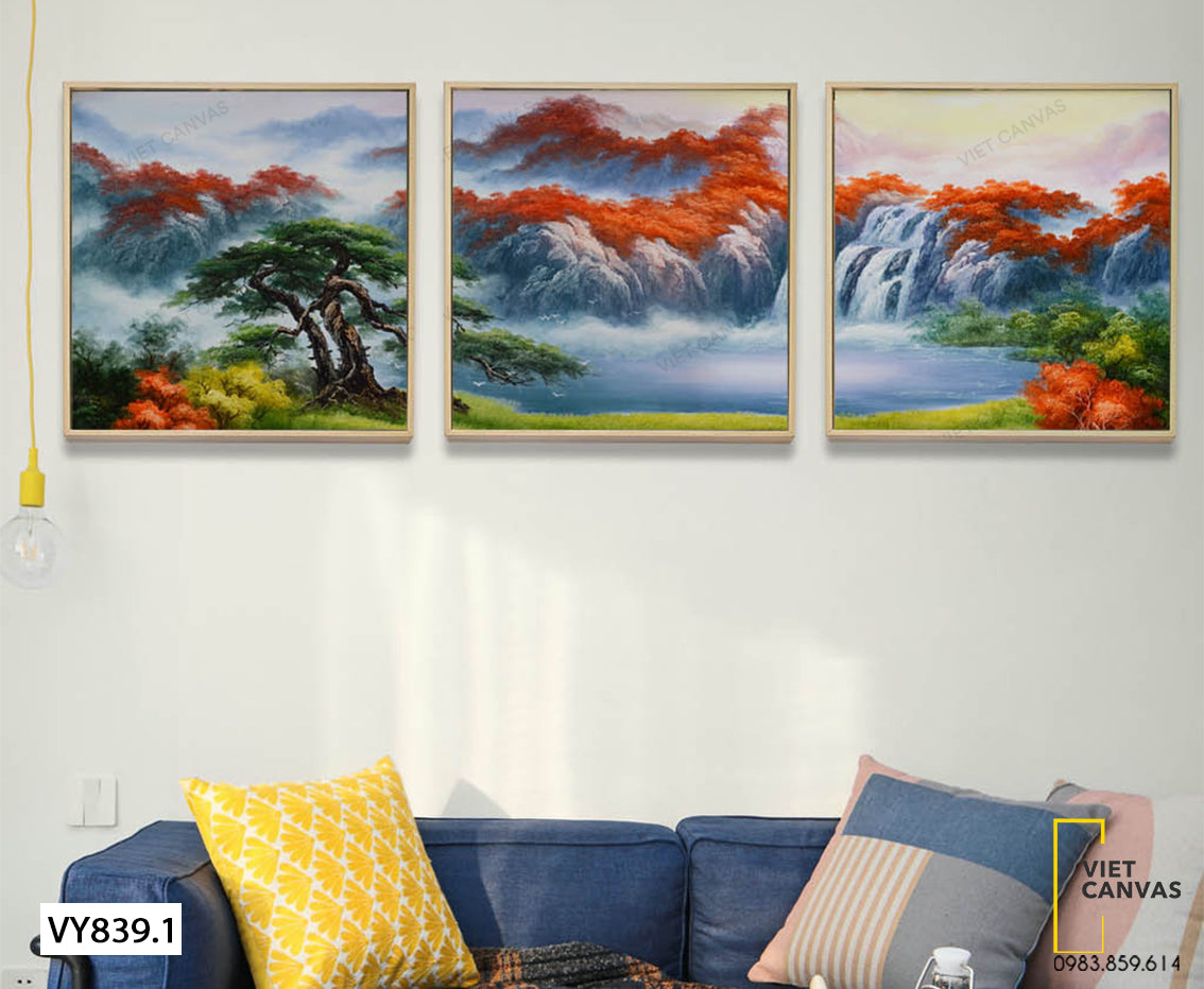 Bộ 3 Tranh Cảnh Núi Non Hùng Vĩ - VY839.1