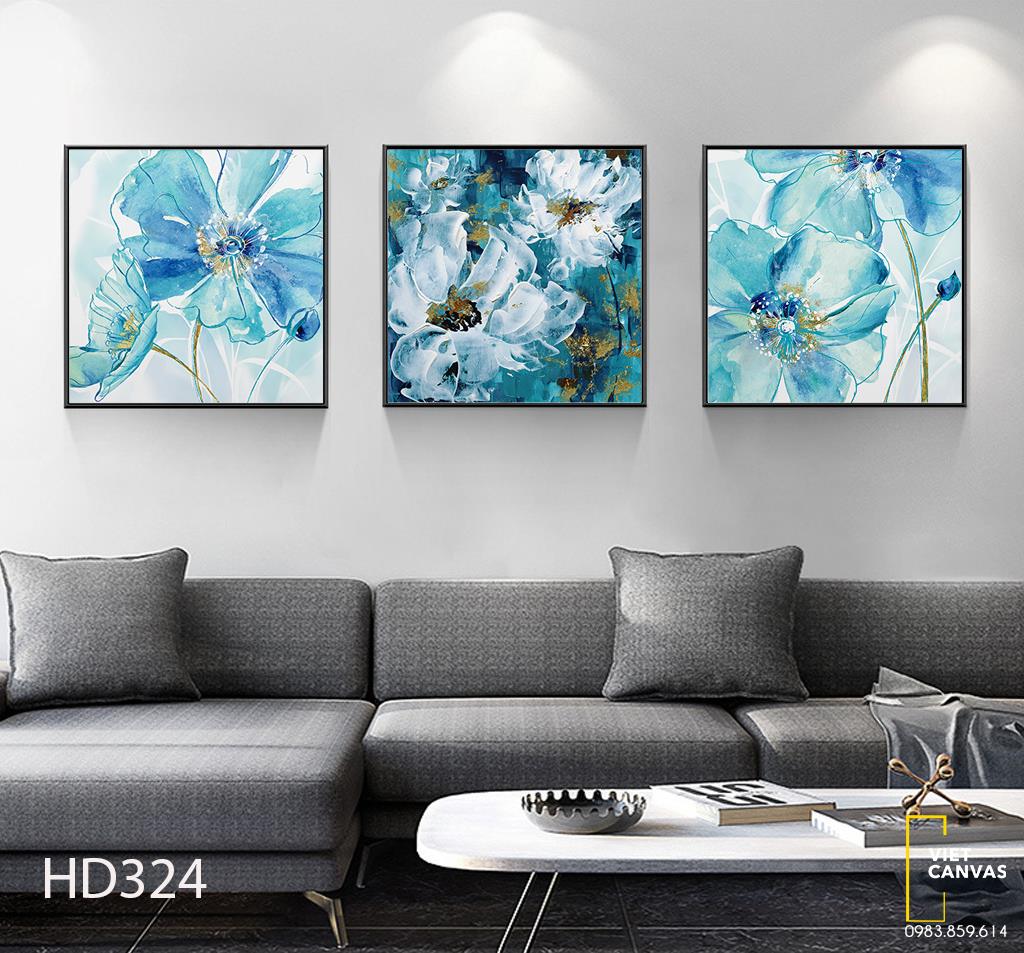 Bộ 3 Tranh Hoa Ấn Tượng - HD324