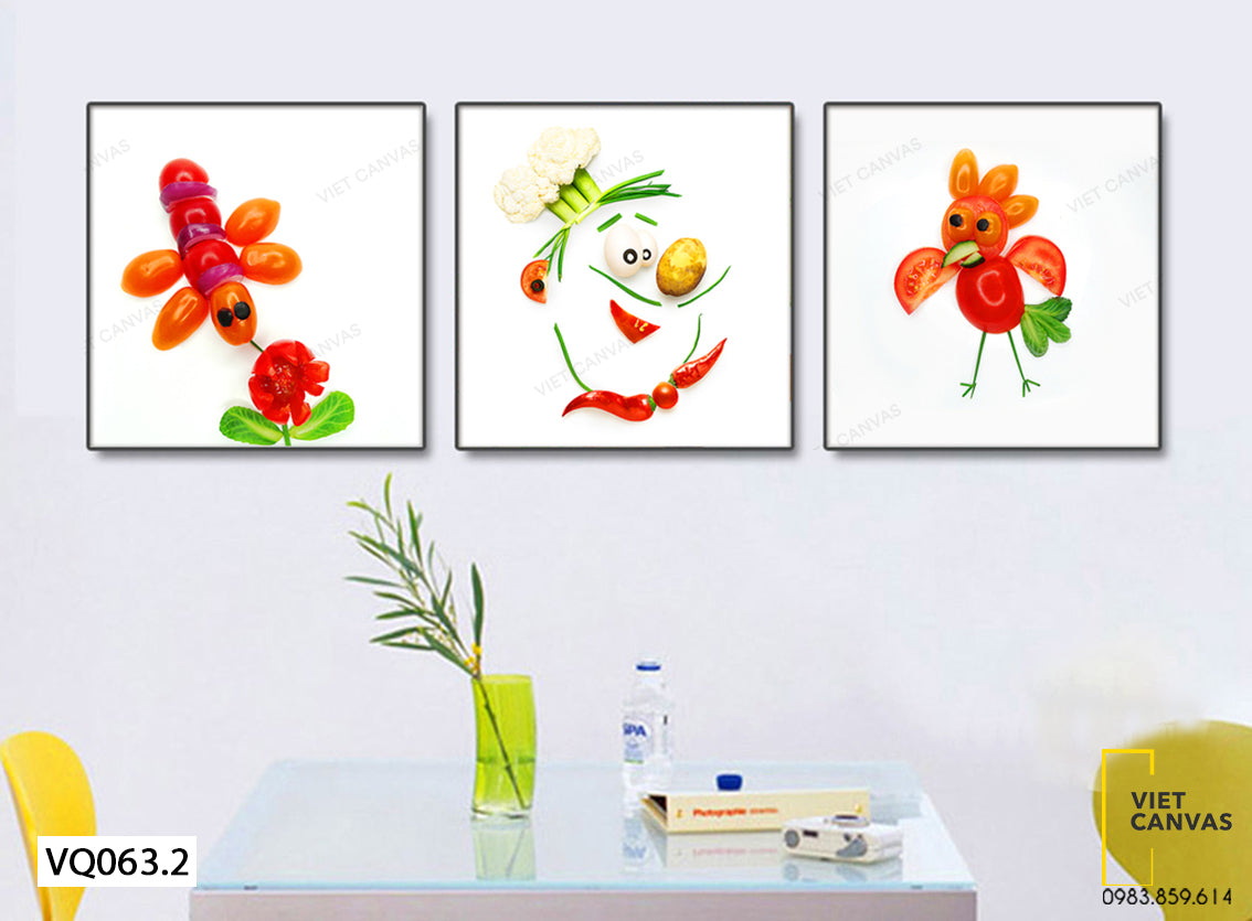 Bộ 3 Tranh Hoa Quả - VQ063.2