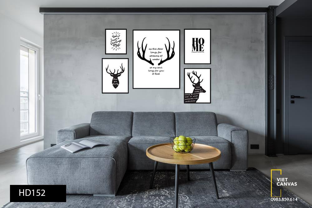Bộ 5 Tranh Hươu Và Quotes - HD152