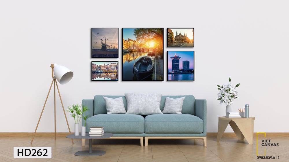 Bộ 5 Tranh Thành Phố Amsterdam - HD262