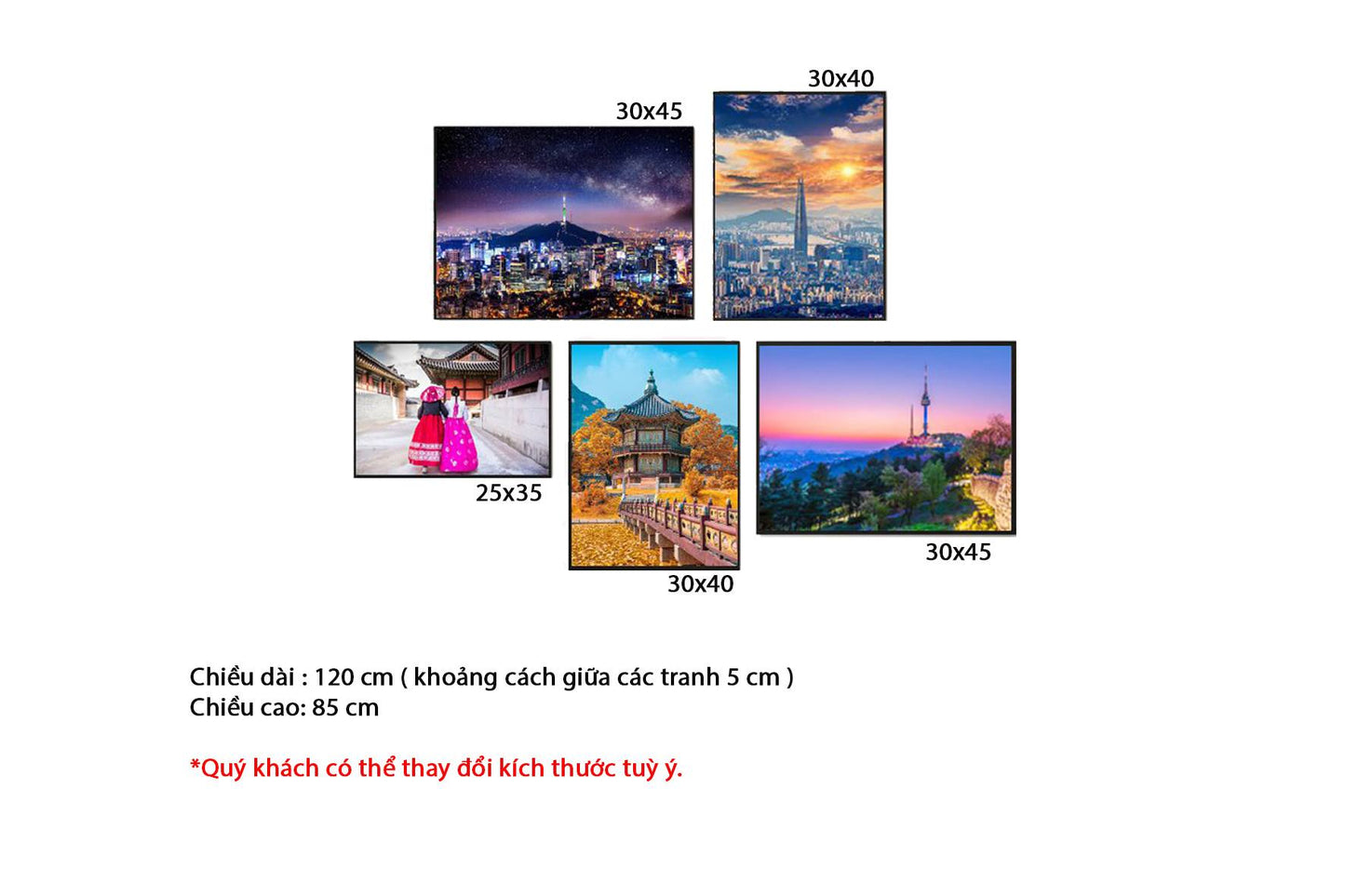 Bộ 5 Tranh Thành Phố Seoul - HD272