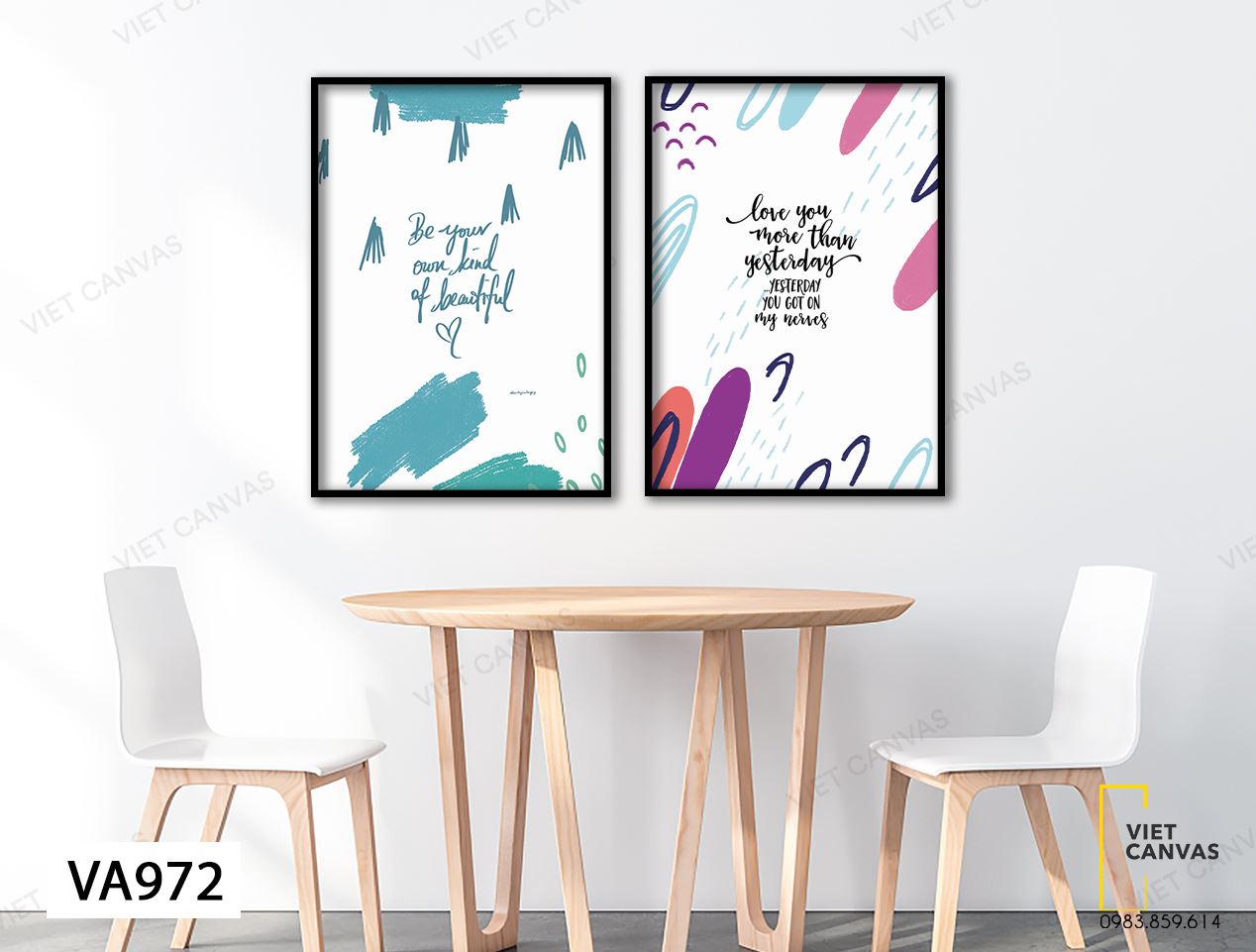 Bộ 2 Tranh Quotes - VA972