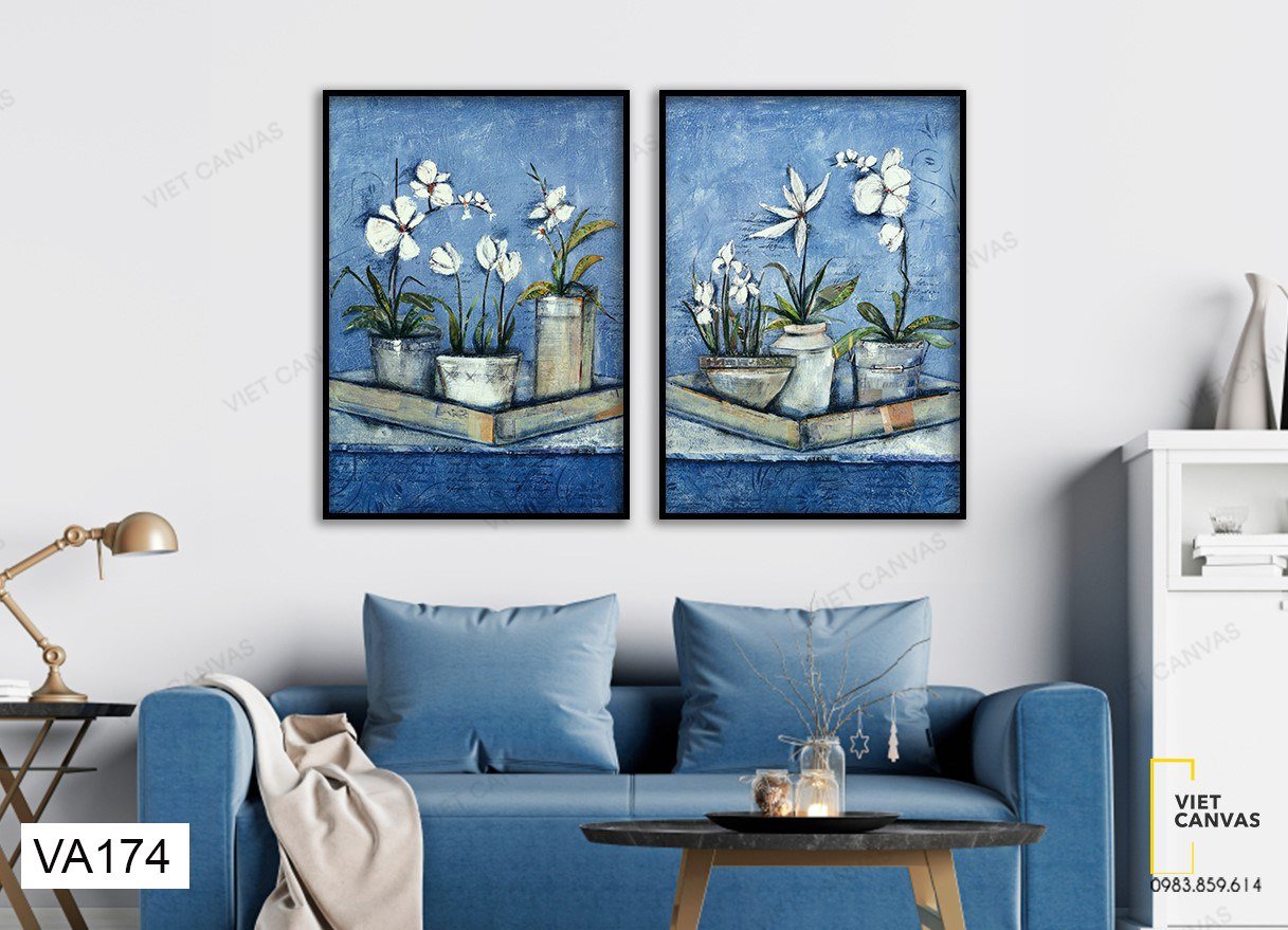 Bộ 2 Tranh Chậu Hoa - VA174
