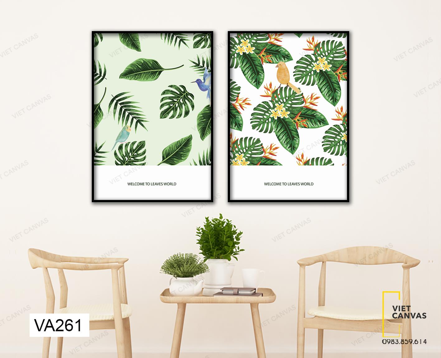 Bộ 2 Tranh Hoa Lá Mùa Xuân - VA261