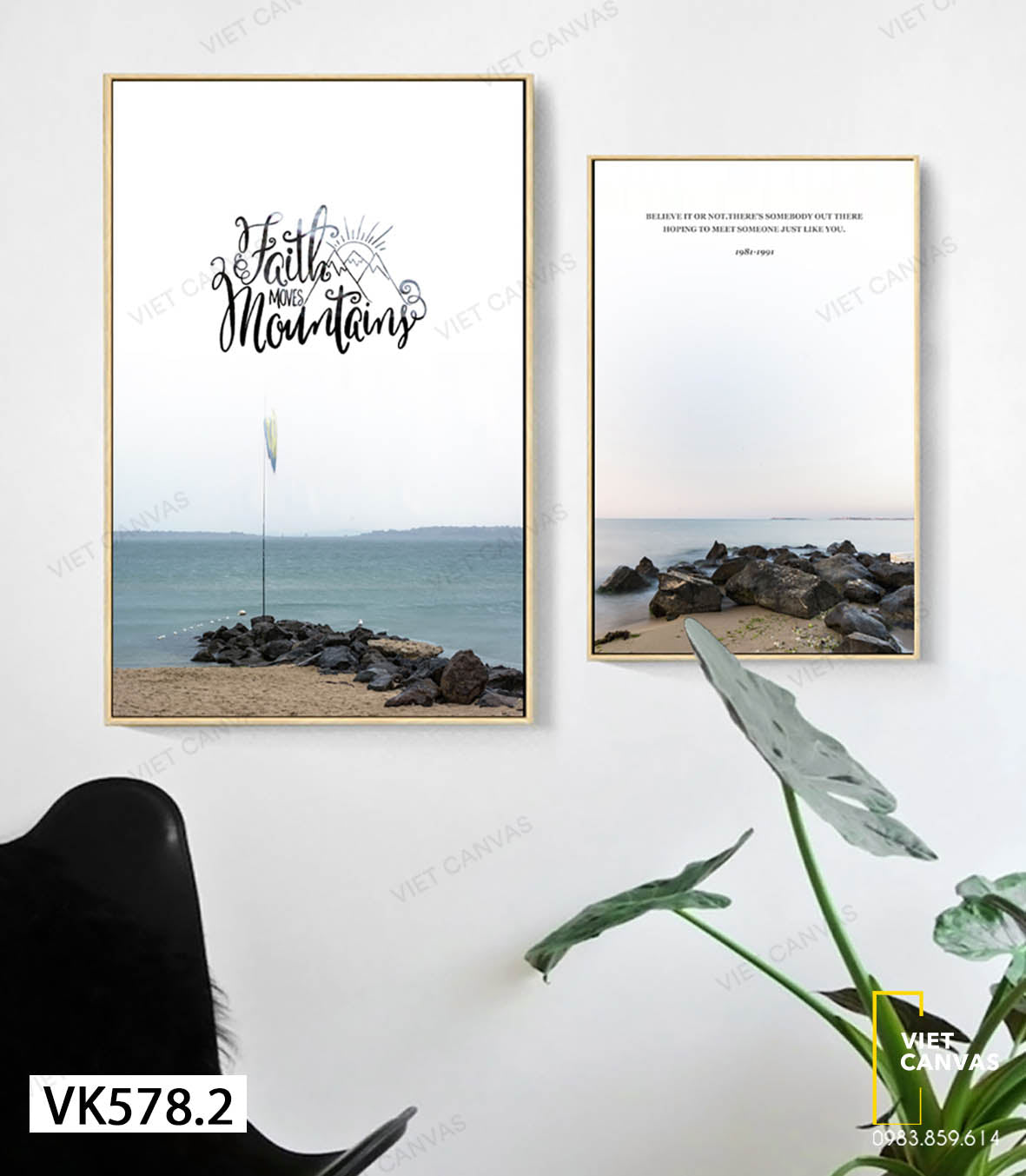 Bộ 2 Tranh Những Tảng Đá Trên Bờ - VK578.2