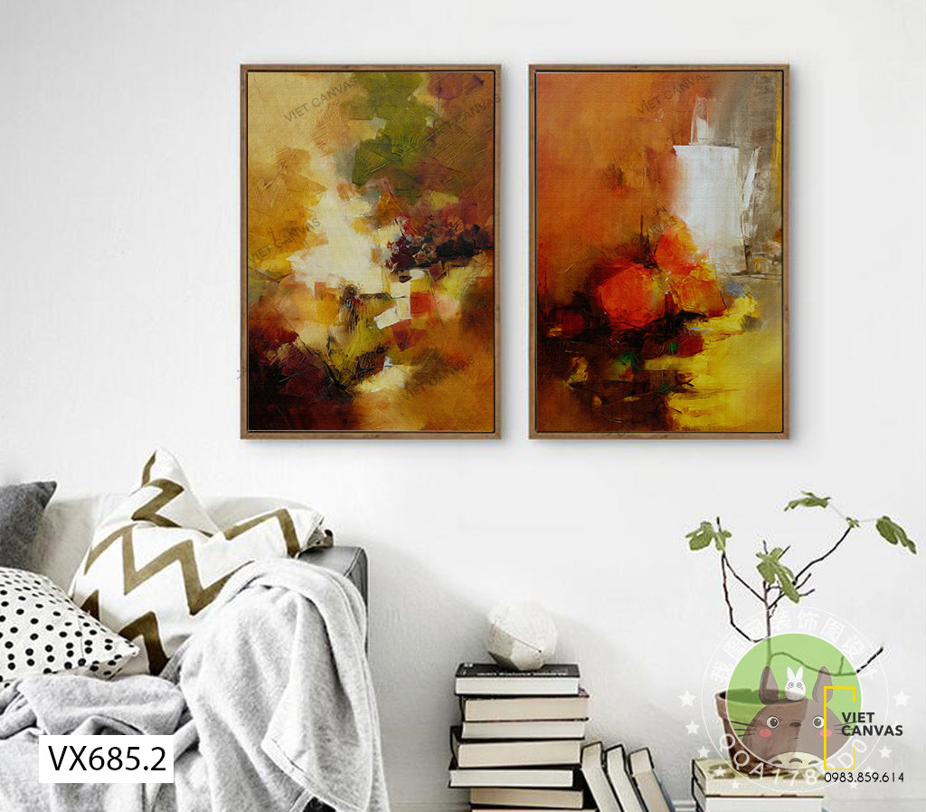 Bộ 2 Tranh Trừu Tượng Ấn Tượng - VX685.2