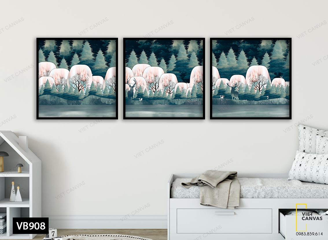 Bộ 3 Tranh Khu Rừng Kì Bí - VB908