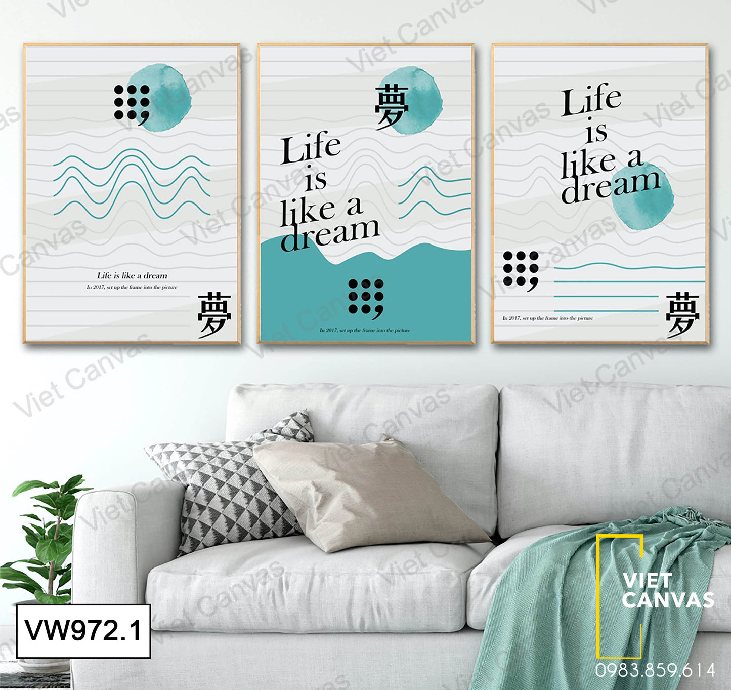 Bộ 3 Tranh Quotes - VW972.1