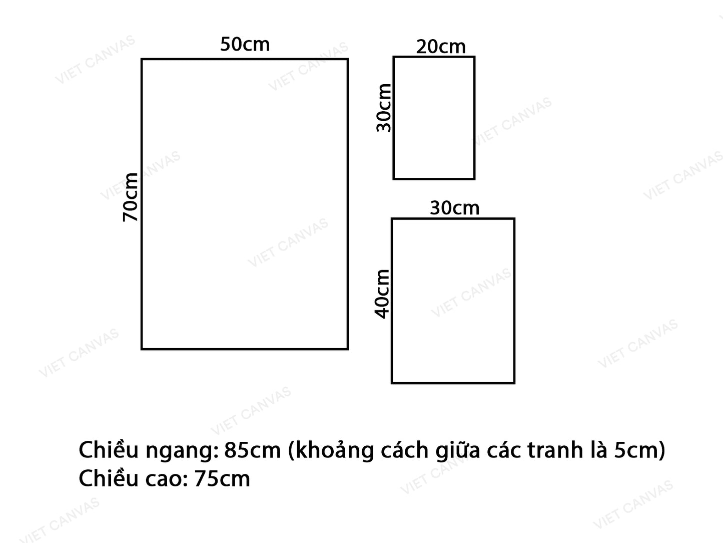 Bộ 3 Tranh Khu Rừng Và Đồng Cỏ - VV408.2