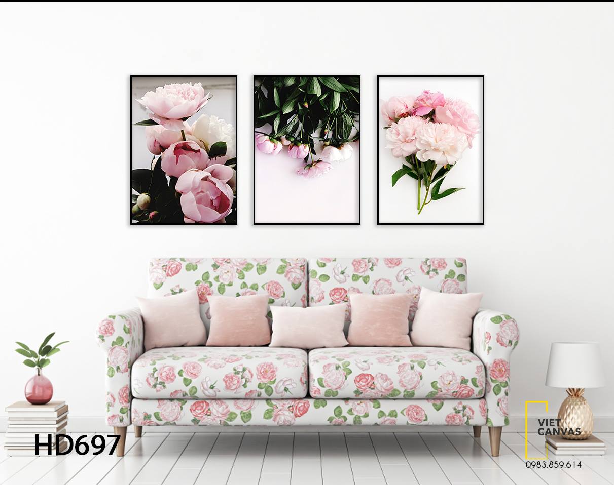 Bộ 3 Tranh Những Bó Hoa Hồng Tinh Tế - hd697