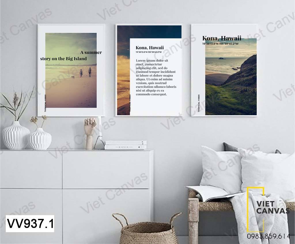 Bộ 3 Tranh Đồi Núi Và Biển - VV937.1