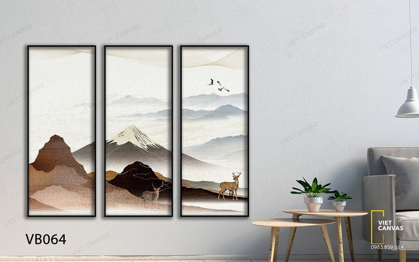 Bộ 3 Tranh Hươu Trong Rừng - VB064