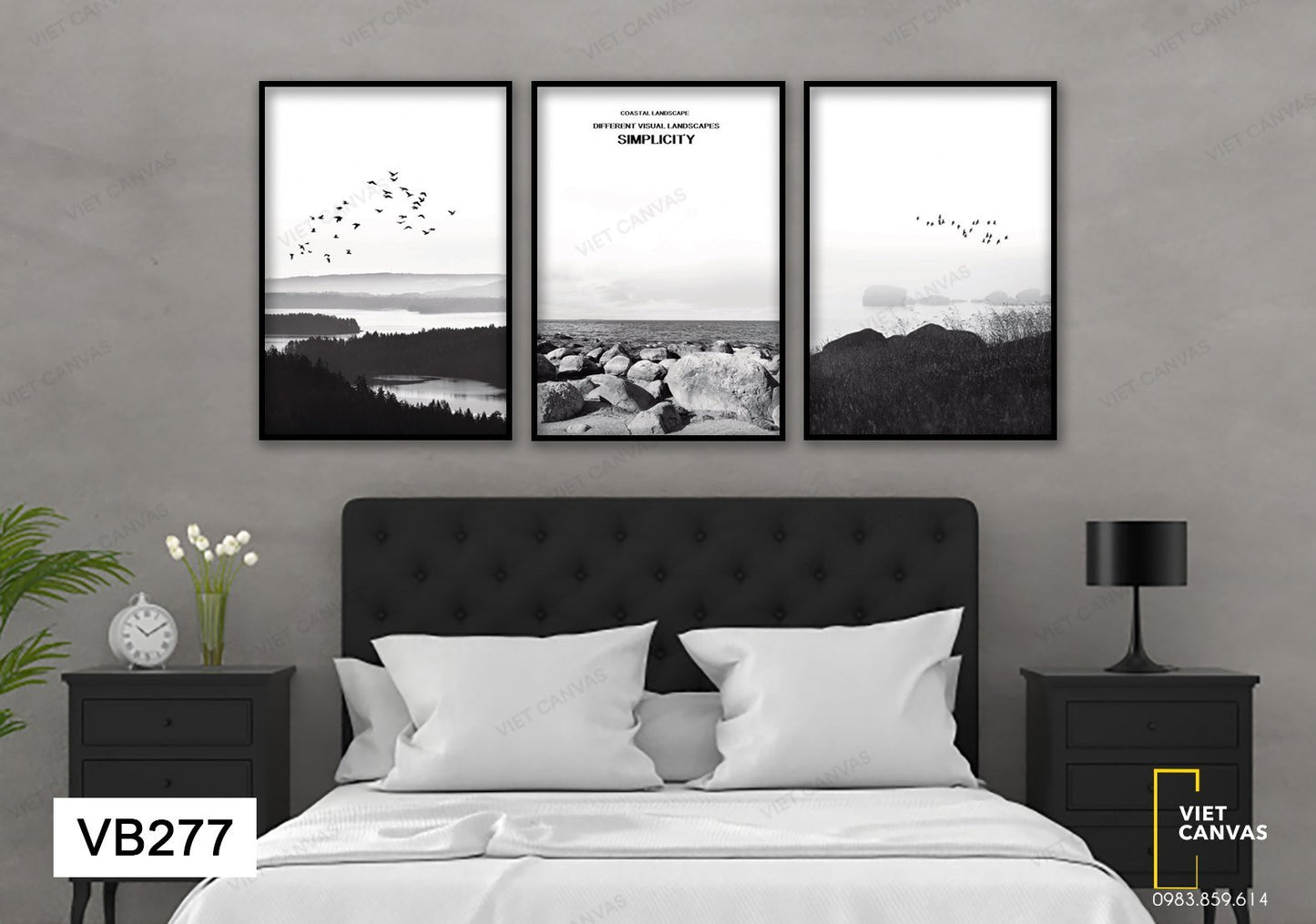 Bộ 3 Tranh Nhìn Ra Biển - VB277