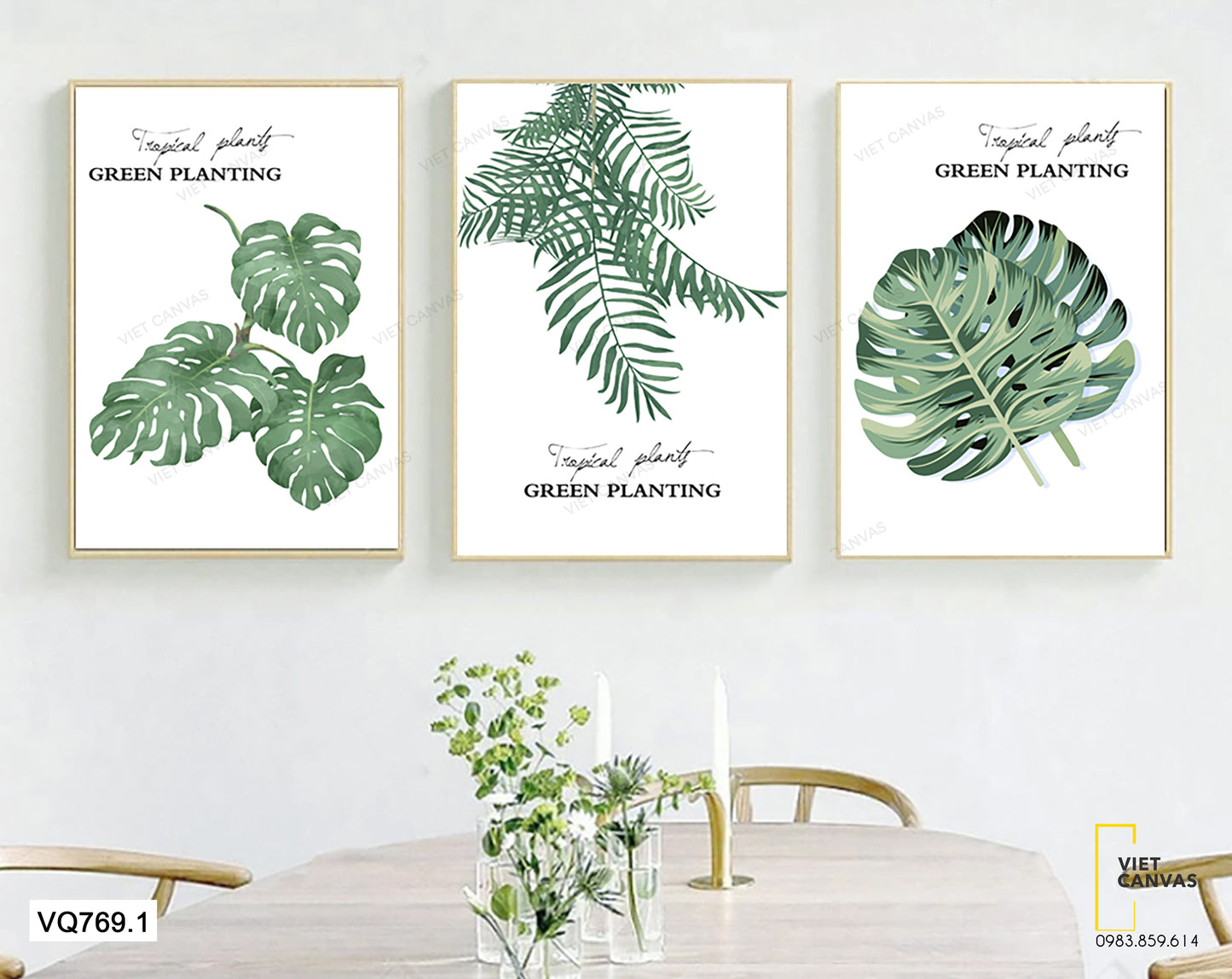 Bộ 3 Tranh Những Chiếc Lá - VQ769.1