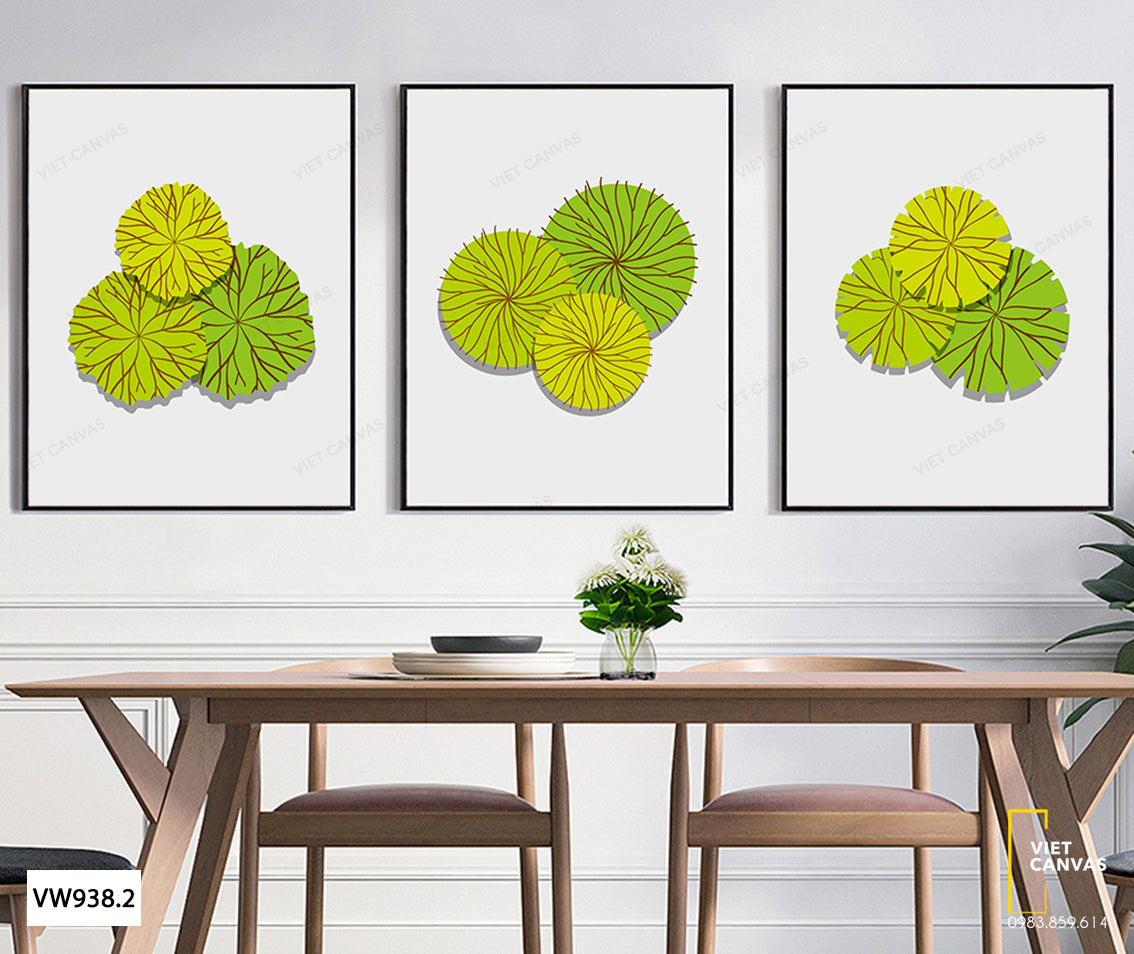 Bộ 3 Tranh Những Chiếc Lá - VW938.2