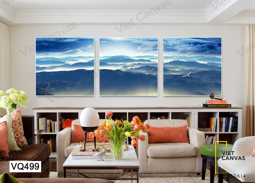 Bộ 3 Tranh Những Đỉnh Núi - VQ499