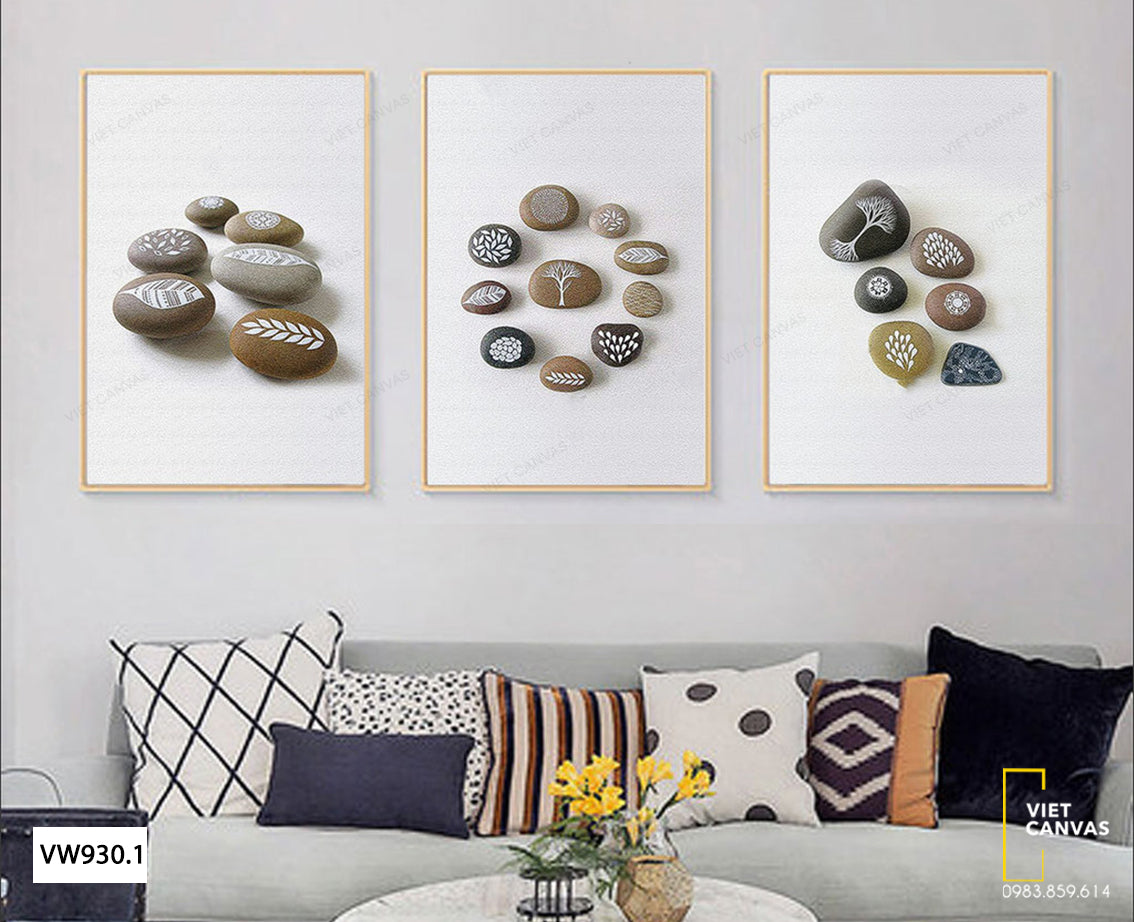 Bộ 3 Tranh Những Hòn Đá - VW930.1