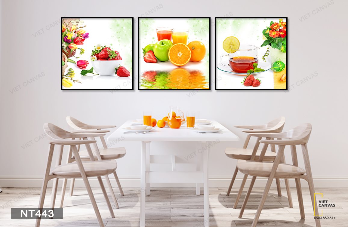 Bộ 3 Tranh Vitamin Hoa Quả - NT443