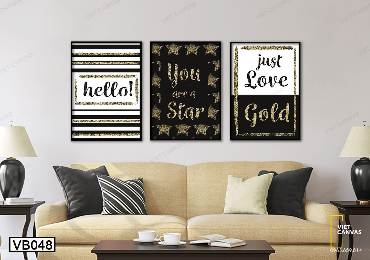 Bộ 3 Tranh Quotes - VB048