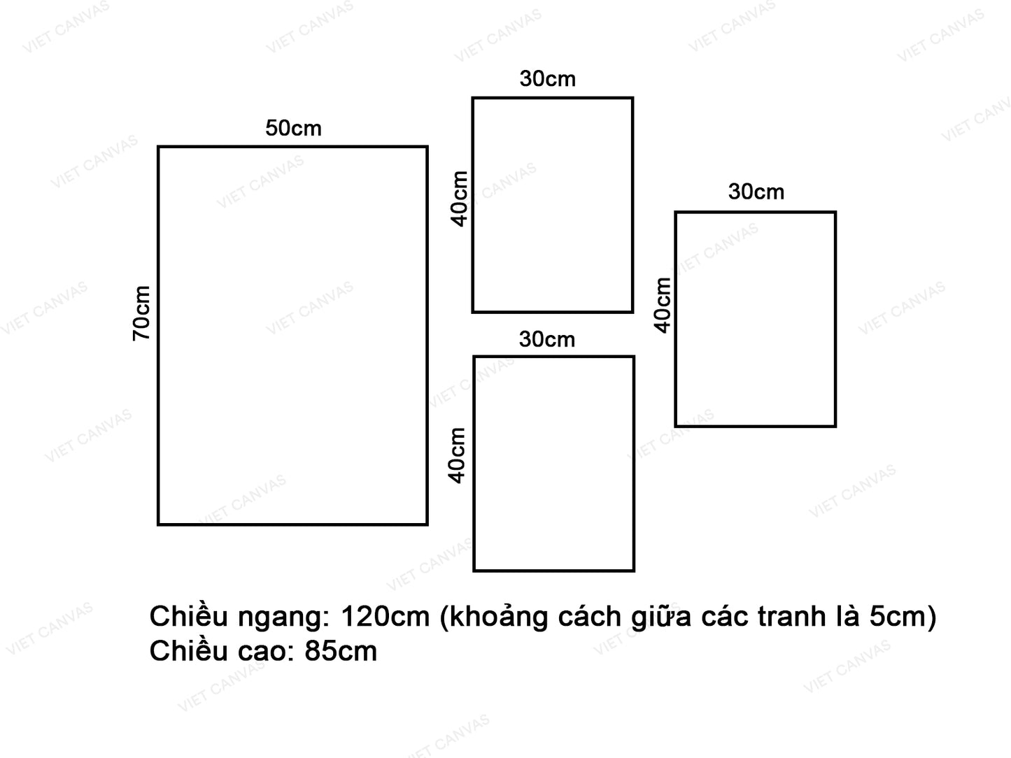 Bộ 4 Tranh Lá Cây, Kim Cương Và Quotes - VK642.1