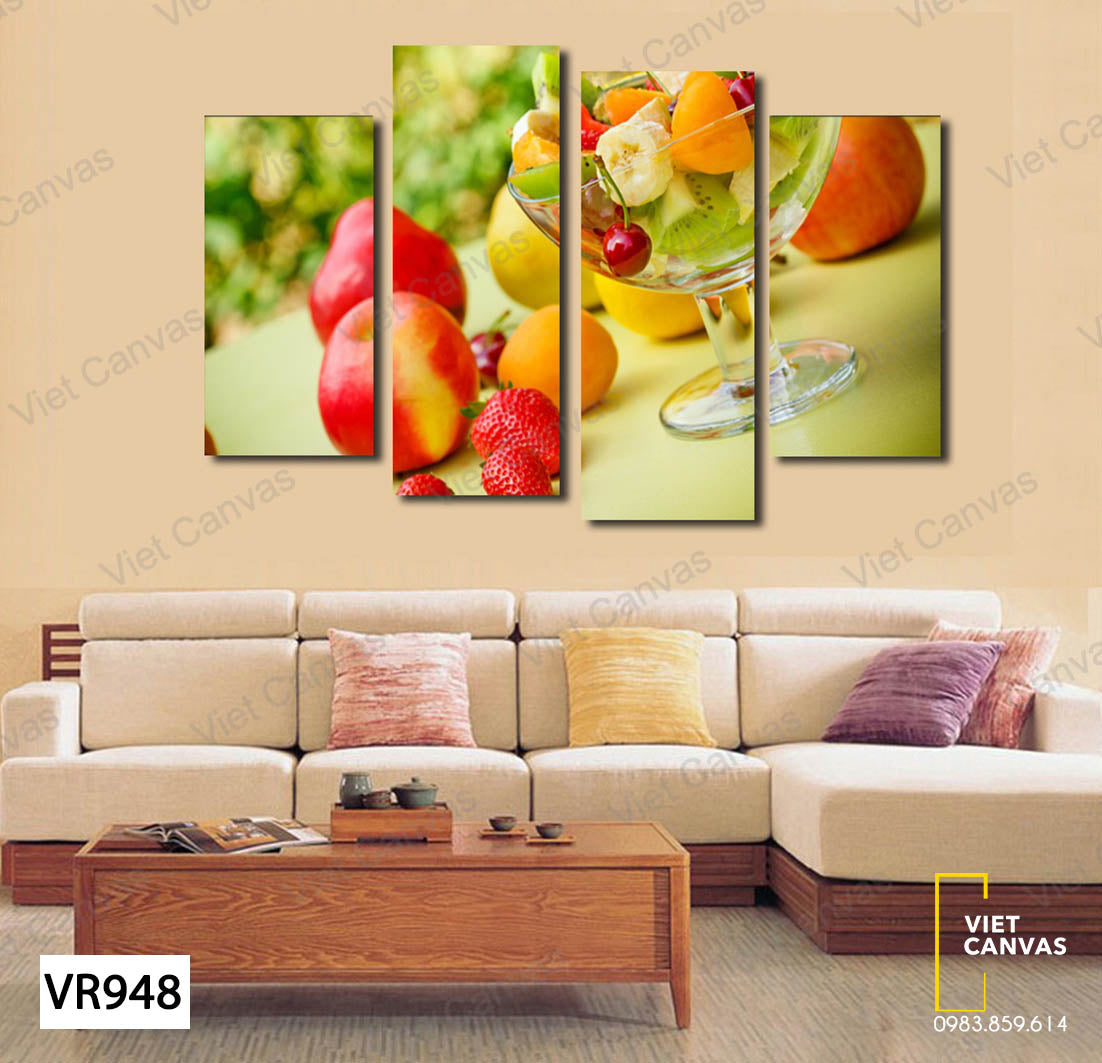 Bộ 4 Tranh Trái Cây - VR948