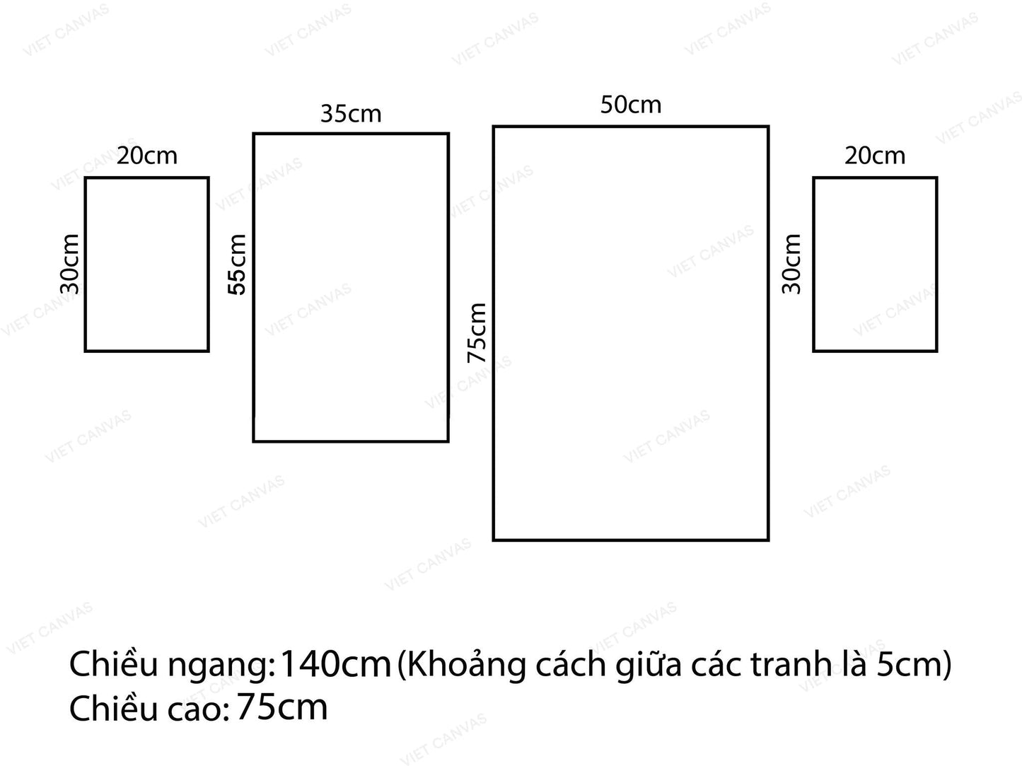 Bộ 4 Tranh Lá Cây Xanh, Chiếc Xe Và Tảng Băng - VK799