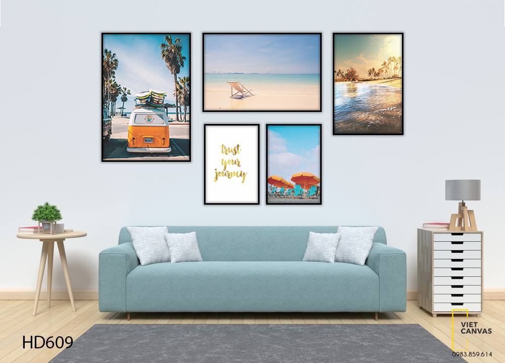 Bộ 5 Tranh Biển Cả Và Quotes - HD609