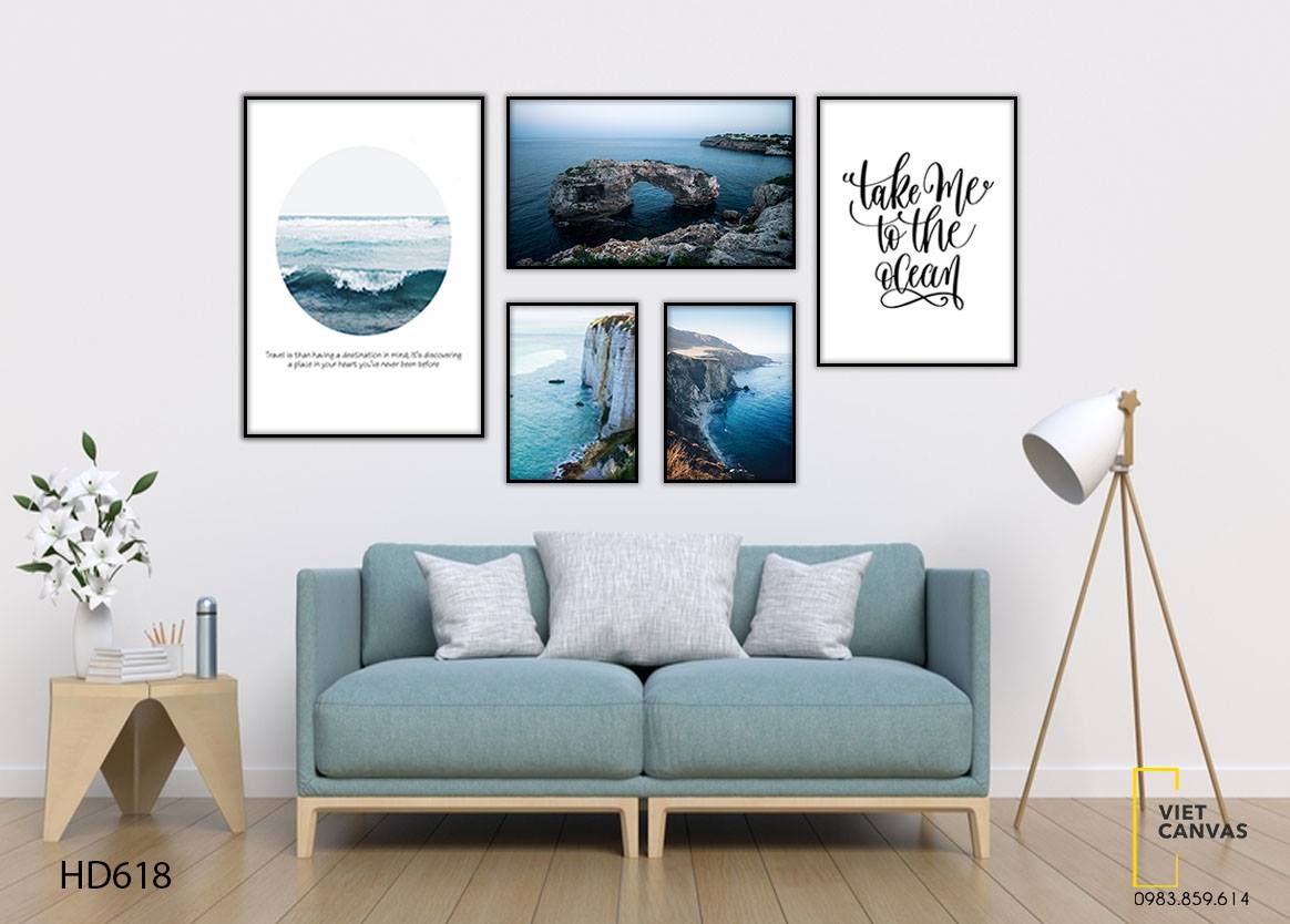 Bộ 5 Tranh Biển Cả Và Quotes - HD618