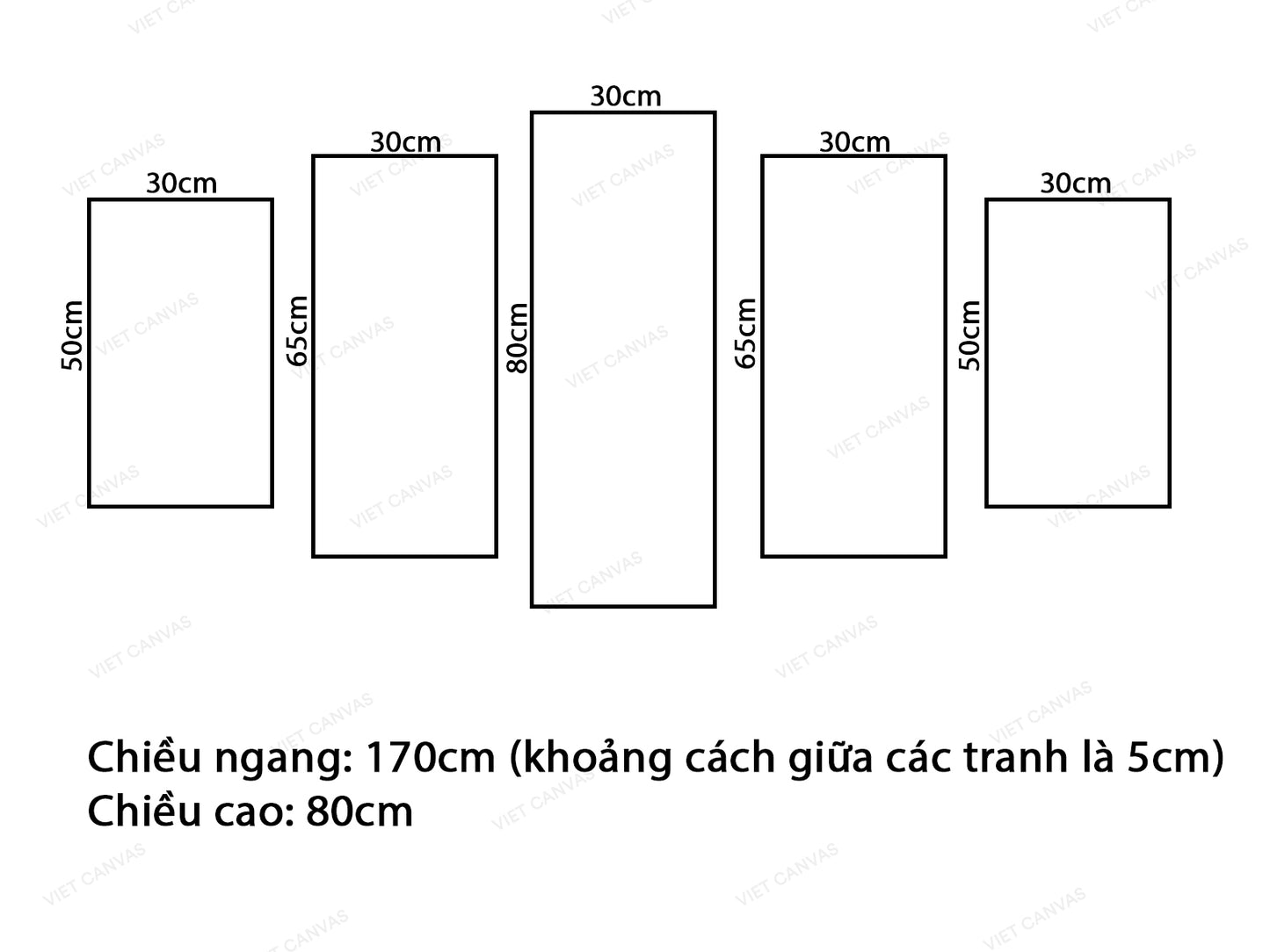 Bộ 5 Tranh Biển Và Bầu Trời - VR087